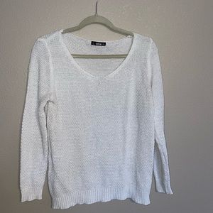 SHEIN white knit sweater